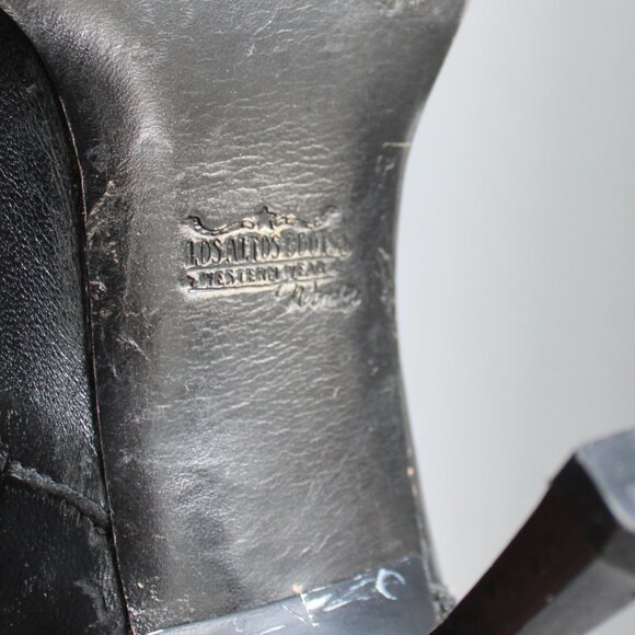 Los Altos Women's Black Short Top Genuine Stingray Pointy-Toe Heels Size 10 - Picture 6 of 8